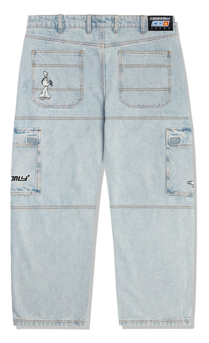 Cash Only - Aleka Cargo Jeans (Light Wash) – 303boards.com