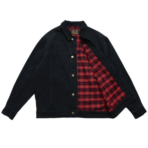 Pass Port - Workers Club Lined Denim Jacket (Black) – 303boards.com