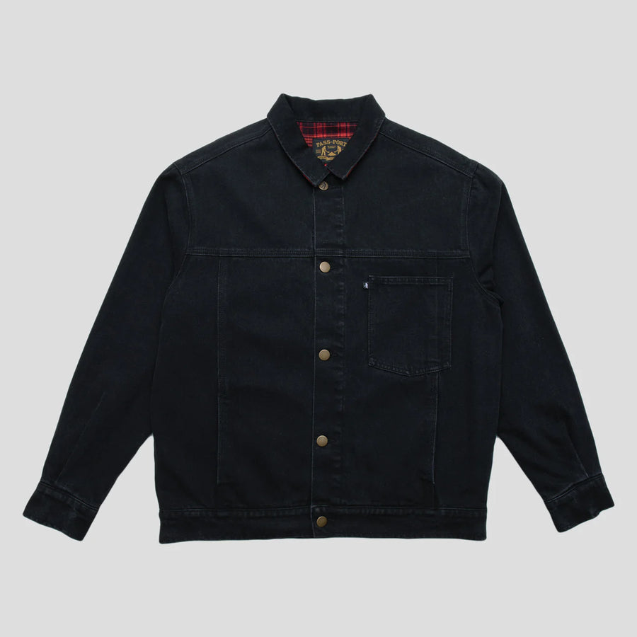 Pass Port - Workers Club Lined Denim Jacket (Black)