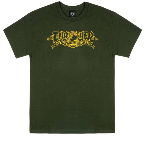 Thrasher - Anti Hero x Thrasher Mag Banner Tee (Forest Green)