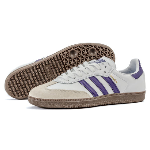 Adidas Samba ADV Cloud White Collegiate Purple Gold Metallic 10