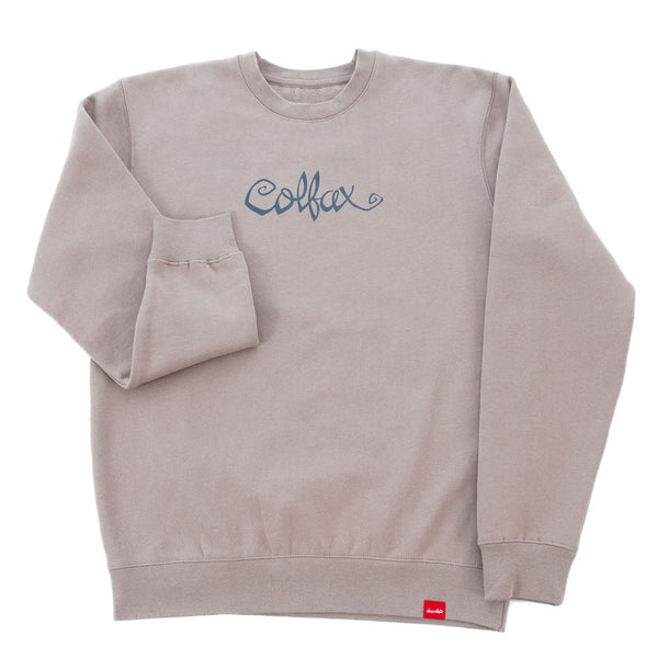 303 Boards - 303 X Chocolate Flip The Script Crewneck (Taupe)