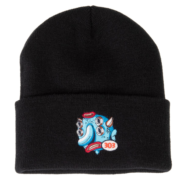 303 Boards - 303 Oval Birdcap Beanie (Black)