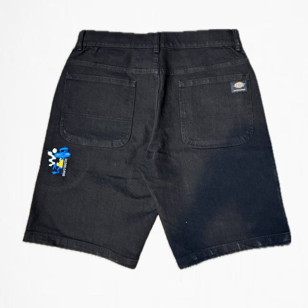 303 Boards - 303 Boards Walkman X Dickies Skateboarding Loose Fit Shorts (Black Denim)