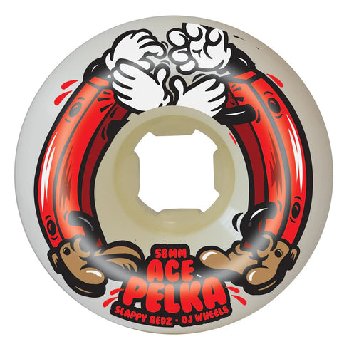 OJ - Ace Pelka Slappy Redz Double Duro White Mini Combo 101a/95a Wheels (58mm)