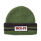 Sci-Fi Fantasy - Reflective Patch Striped Beanie (Olive/Grey)