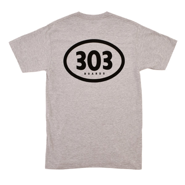 303 Boards - 303 Oval Tee (Heather Grey)