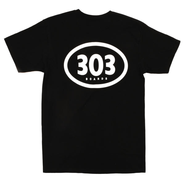 303 Boards - 303 Oval Tee (Black)