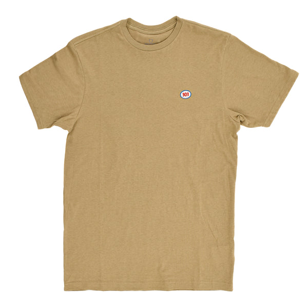 303 Boards - 303 X Brixton 303 Oval Embroidered Tee (Oatmeal)