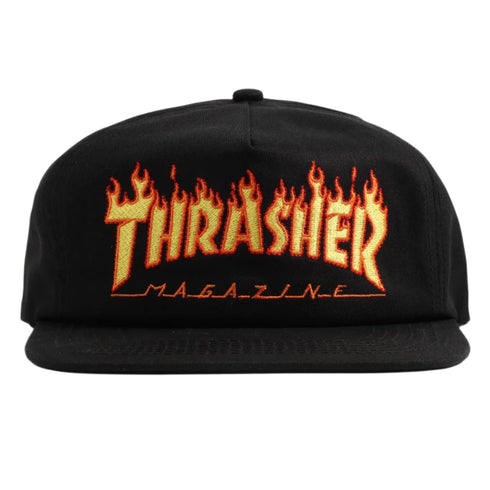 Thrasher - Flame Snapback Hat (Black) *SALE