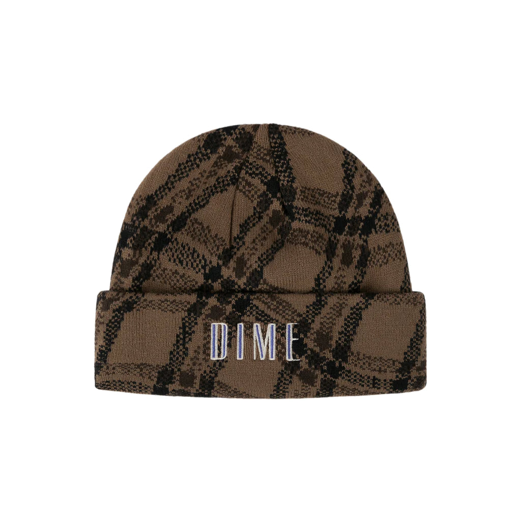 Dime - Wavy Plaid Cuff Beanie (Wood) – 303boards.com