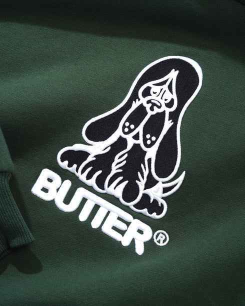 Butter Goods - Hound Embroidered Hood (Dark Green)