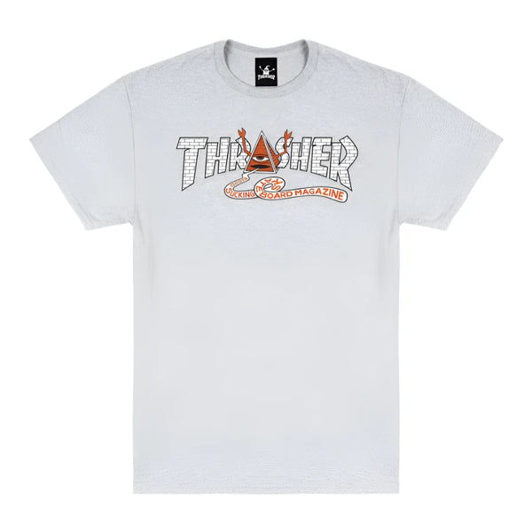 Thrasher - Thrasher x Toy Machine Pyramid Shirt (Ash Grey)