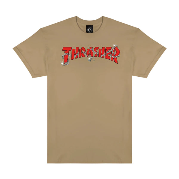 Thrasher - Chains By Daniel Shepard Shirt (Tan)