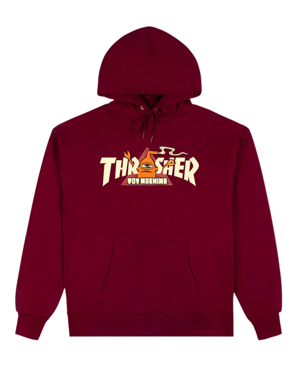 Thrasher - Toy Machine x Thrasher Vortex Hoodie (Maroon)