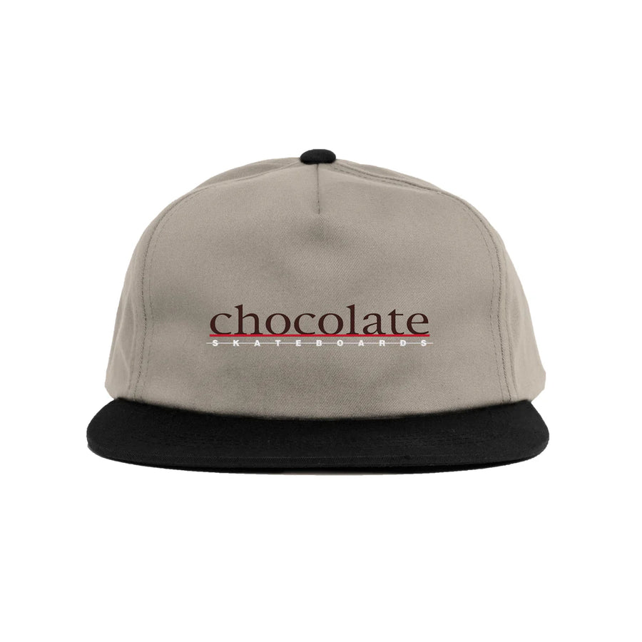 Chocolate - Bar 5 Panel Hat (Cream)