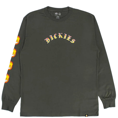 Dickies - Dickies X Spitfire Long Sleeve Tee (Olive Green)