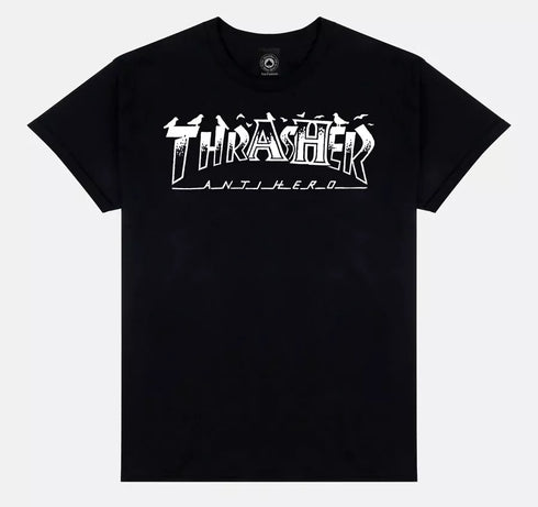 Thrasher - Anti Hero x Thrasher Pigeon Mag Tee (Black) – 303boards.com