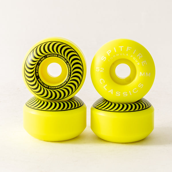 Spitfire - 99 Formula 4 Chroma Classic Yellow Wheels (52mm