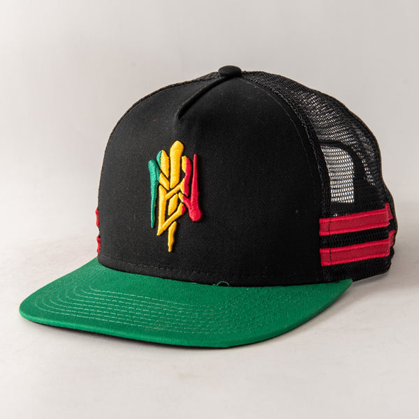 black rastafarian hat