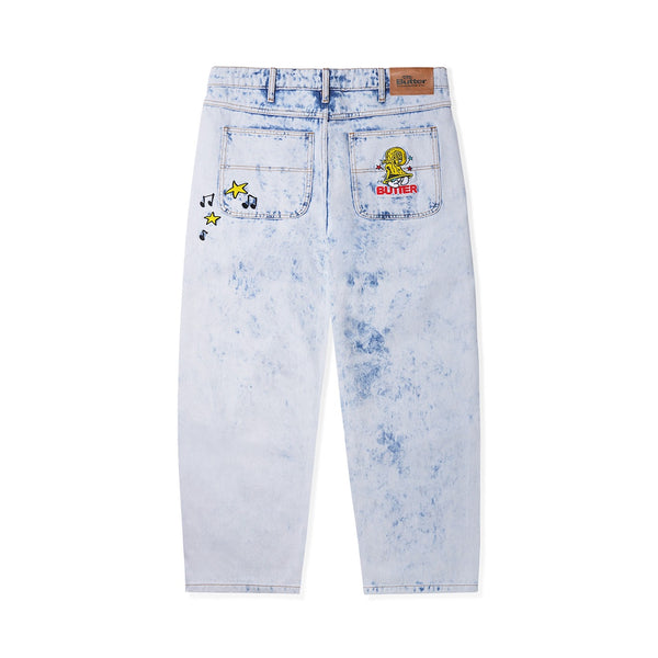 Butter Goods - The Smurfs harmony Denim Pants (Bleach Dye